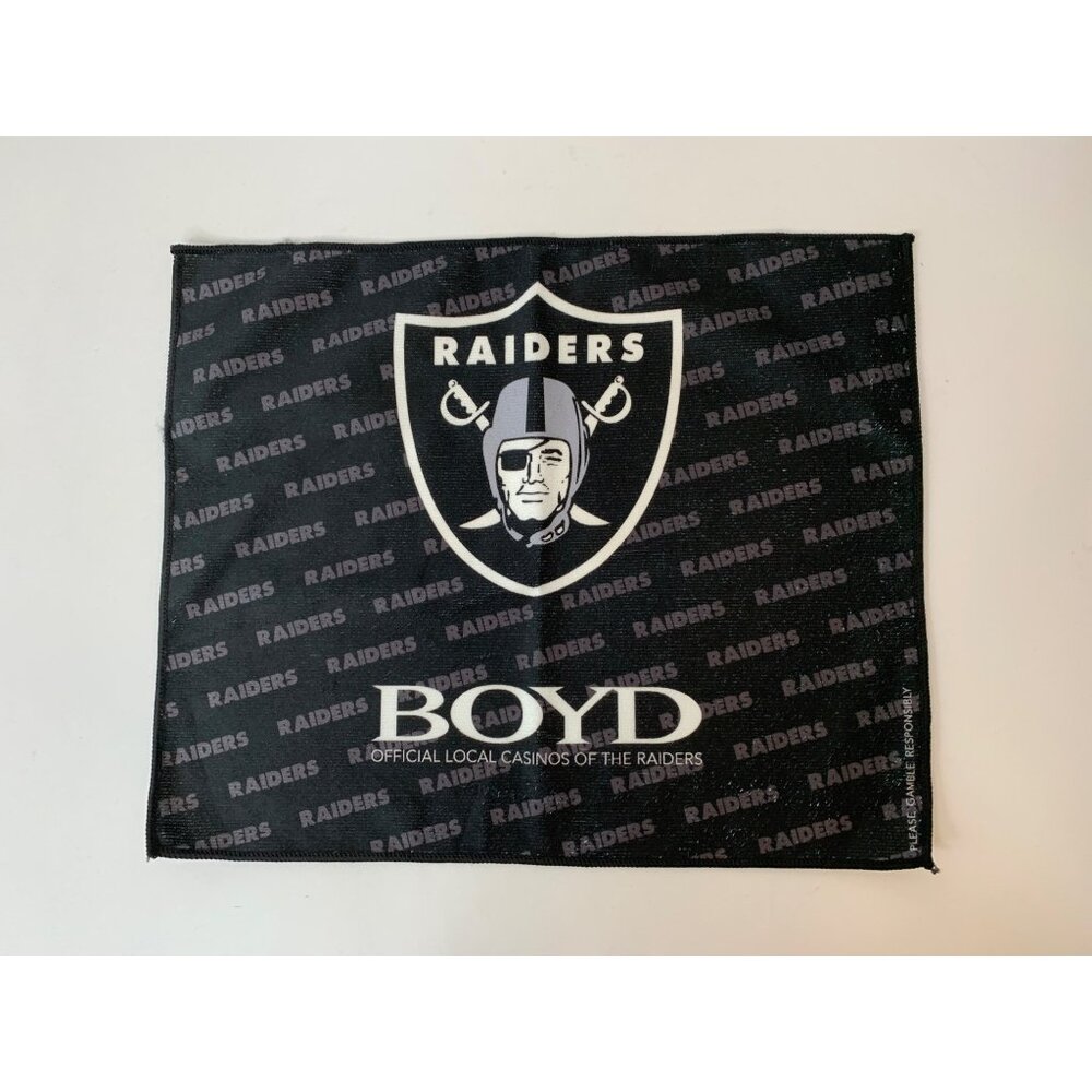 Las Vegas Raiders Boyd Gaming Microfiber Towel 15" X 15" Swag Rally Rag RA10118